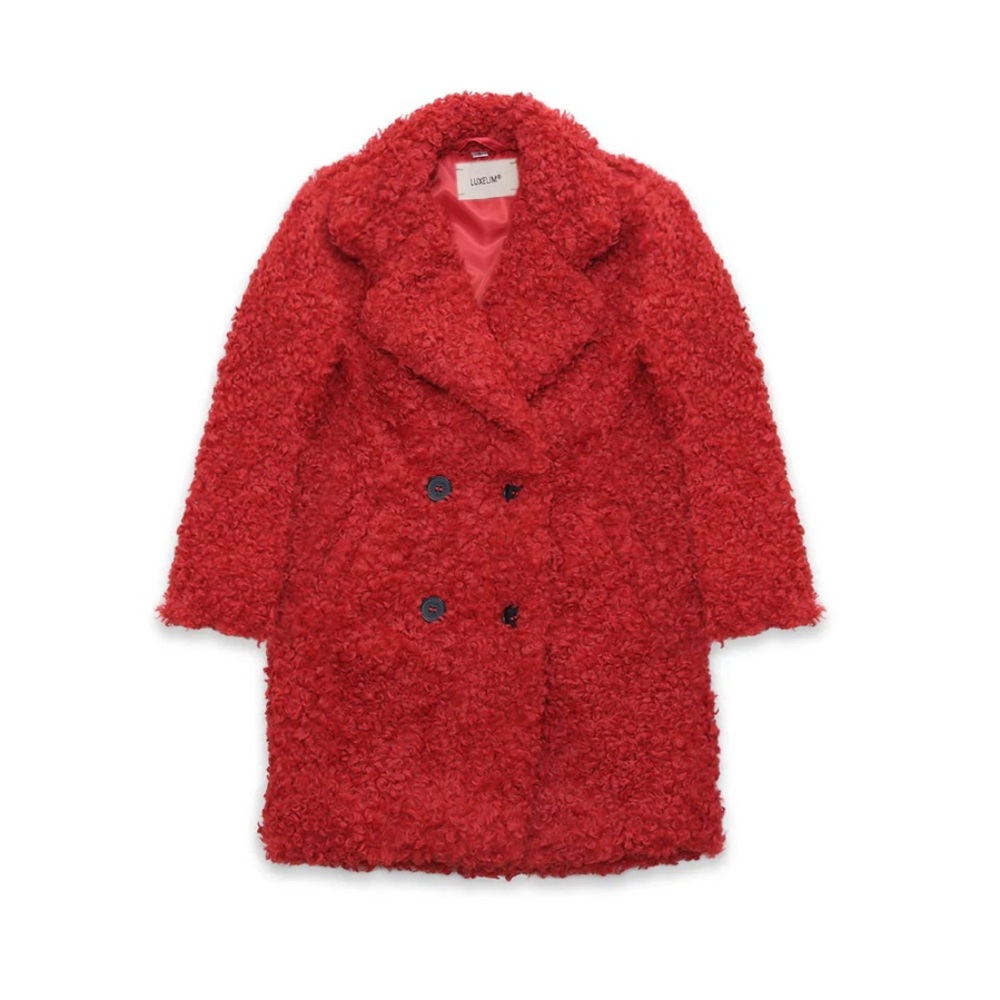 Luxelim sz 4t Teddy Coat red